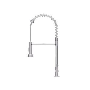 Torneira Gourmet Cozinha Monocomando Duo Escovada Cinza