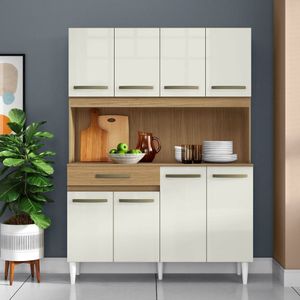 Cozinha Compacta 8 Portas Cleo Contemporâneo Atacama-off-white