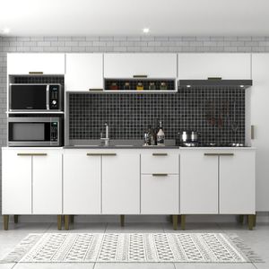 Cozinha Alana 6 Pecas 12 Portas 1 Gaveta Branco