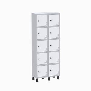 Roupeiro Aço Light 2v 10 Portas Gr302/10 Cinza/branco