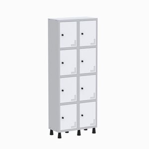 Roupeiro Aço Light 2v 08 Portas Gr302/8 Cinza/branco