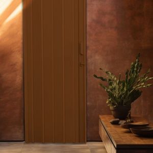 Kit Com 6 Porta Sanfonada De Pvc 210x115cm Bariri Coffe