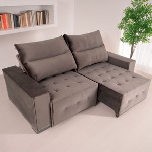 Sofá Retrátil E Reclinável 3 Lugares 180 Cm Itália Chocolate