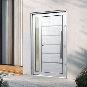Porta Pivotante Lambril Miraggio Com Puxador Lado Direito Elite 240x130 Branco