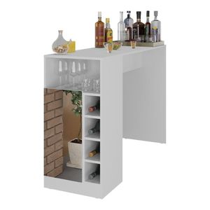 Bar Bancada com Adega 1 Porta e Espelho Multimóveis Mp1090 Branco