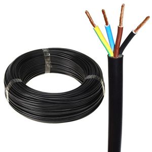 Cabo Pp Preto 4 Vias (4x1,50mm) 10 Metros | Preto 4x1,50mm