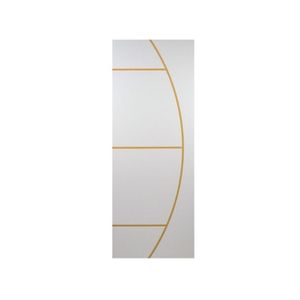 Kit Com 2 Folhas De Porta Madeira Decorada 210x70cm Espessura 3,5cm Gaúcha Mgm Branco