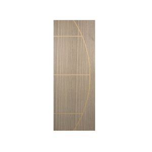 Kit Com 2 Folhas De Porta Madeira Decorada 210x60cm Espessura 3,5cm Gaúcha Mgm Carvalho Alpha