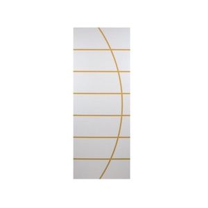 Kit Com 2 Folhas De Porta Madeira Decorada 210x70cm Espessura 3,5cm Neblina Mgm Branco