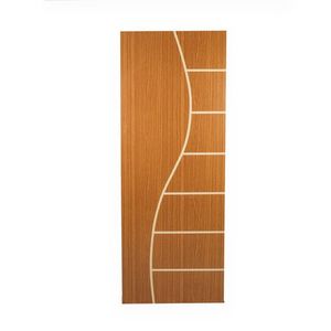 Kit Com 3 Folhas De Porta Madeira Decorada 210x70cm Espessura 3,5cm Cantareira Mgm Mogno