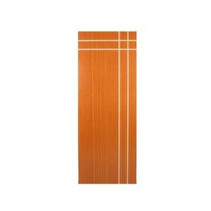Kit Com 2 Folhas De Porta Madeira Decorada 210x70cm Espessura 3,5cm Mantiqueira Mgm Mogno