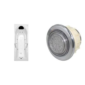 Banheira De Hidromassagem Capri Em Gel P5 - 110v - Com Aq E Cromoterapia Branco