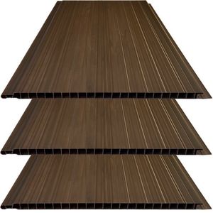 Kit 10 Caixas Com 60 M² Forro De Pvc 10mm X 20cm X 3,00m Bariri Mogno