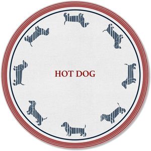 Kit 2 Capas Para Sousplat Hot Dog Cachorro Quente 35x35cm Cachorro Quente