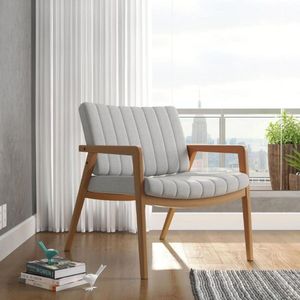 Poltrona Para Sala De Estar Uxuá 246 Cinza