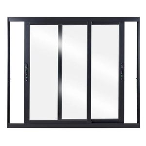 Janela De Aluminio De Correr 120x150cm 2 Folhas Com Vidro Liso Natural