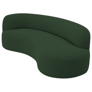Divã Recamier Orgânico Tokyo 160cm Lado Direito Linho Verde