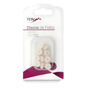 Discos De Feltro Para Polimento 12mm Com 12 Unidades Tdv
