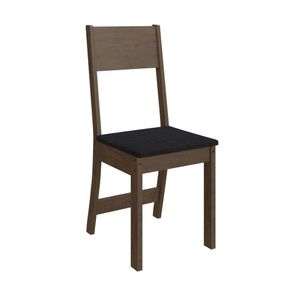 Conjunto Sala De Jantar 1 Mesa 4 Cadeiras Versalhes Noce-preto