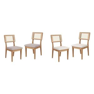 Conjunto 4 Cadeiras Para Sala De Jantar Ca35-2 J23 Freijó-cesare Claro