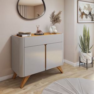 Buffet Para Sala De Jantar 2 Portas 92cm Off White-naturalle