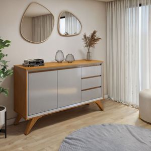 Buffet Para Sala De Jantar 2 Portas Málaga Naturalle- Off White