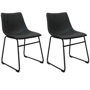 Conjunto 2 Cadeiras Para Sala De Jantar Bruna Preto