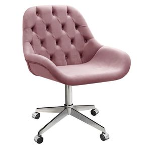 Poltrona Giratória Com Rodízio Cadeira Decorativa Sala, Escritório, Recepção Lua Rose