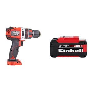 Kit Parafusadeira Impacto A Bat Te-cd 18/50 Li-i Bl 1 Bateria Power X-change 18v 5,2ah Plus Einhell Preto