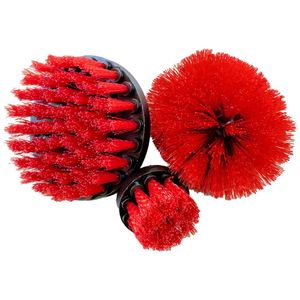 Kit 3 Escovas Medias De Limpeza Para Furadeira/parafusadeira