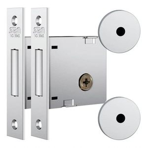 Fechadura Segurança 1004 Roseta Inox Caixa Com 2 Unidades - Stam