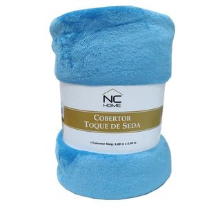 Cobertor Toque De Seda Nc 1,80 X 2,20 Azul Malibu