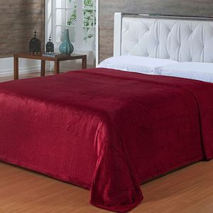 Cobertor Toque De Seda Nc 1,50 X 2,20 Vinho-unico
