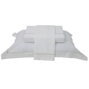 Jogo De Cama 200 Fios Hotel Bordado Queen Branco
