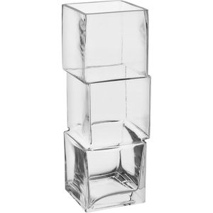 Vaso Decorativo Enfeite Casa Vidro 30x10x10cm