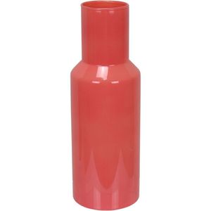 Vaso Decorativo Enfeite Casa Garrafa Home&co Vidro 26x9x9cm Laranja