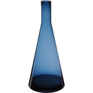 Vaso Decorativo Enfeite Casa Garrafa Home&co Vidro 41x16x16cm Azul
