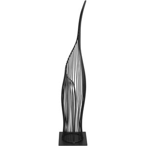 Vaso Decorativo Enfeite Casa Aramado Home&co Metal 65x17x17cm Preto