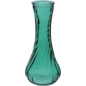 Vaso Decorativo Enfeite Casa Garrafa Home&co Vidro 15x7x7cm Turquesa