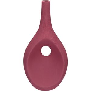 Vaso Decorativo Enfeite Casa Aparador Garrafa Home&co Cerâmica 37x19x12cm Terracota