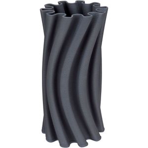 Vaso Decorativo Enfeite Casa Aparador 3d Home&co Cerâmica 28x14x14cm Cinza