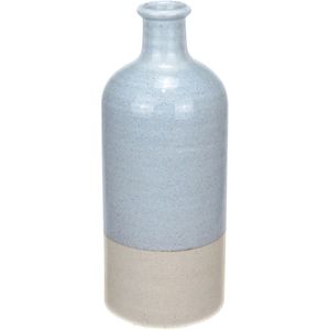Vaso Decorativo Enfeite Casa Aparador Garrafa Home&co Cerâmica 30x12x12cm Cinza