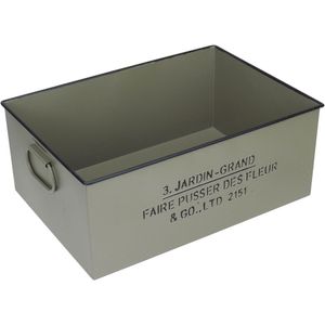 Caixa Decorativa Organizadora Home&co Metal 12x30x21cm Cinza