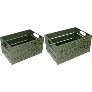 Jogo 2 Caixa Organizadora Decorativa Home&co Metal Verde