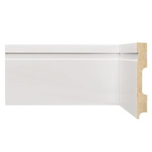 Kit Com 15 Barras Rodapé De Mdf 12cm X 15mm X 2,40m Com Friso Moldufama 1202 36m Branco
