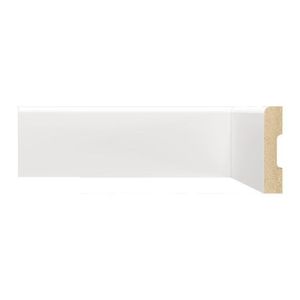 Kit Com 5 Barras Rodapé Mdf 700 Moldufama 15mmx7cm Metro Linear 12m Branco