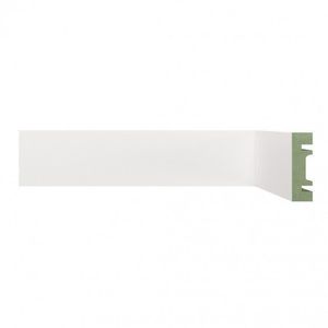 Kit Com 5 Barras Rodapé Mdf 501 Moldufama 15mmx5cm Metro Linear 12m Branco