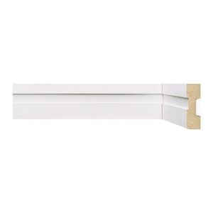 Kit Com 15 Barras Rodapé Mdf 502 Moldufama 15mmx5cm Metro Linear 36m Branco