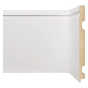 Kit Com 10 Barras Rodapé Mdf 2002 Moldufama 15mmx20cm Metro Linear 24m Branco