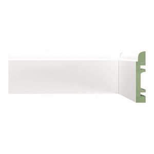 Kit Com 3 Barras Rodapé Mdf 804 Moldufama 15mmx8cm Metro Linear 7,2m Branco